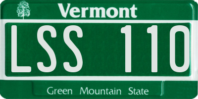 VT license plate LSS110