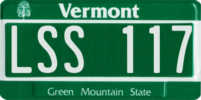 VT license plate LSS117