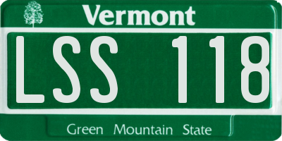 VT license plate LSS118