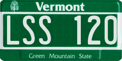 VT license plate LSS120