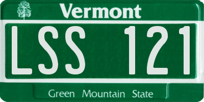 VT license plate LSS121