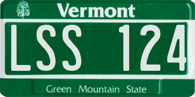 VT license plate LSS124