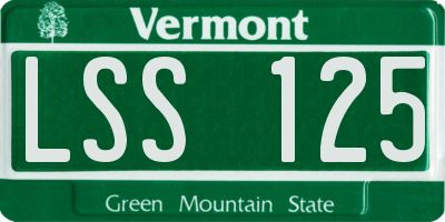 VT license plate LSS125