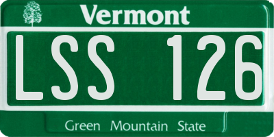 VT license plate LSS126