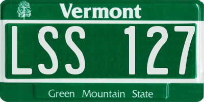 VT license plate LSS127