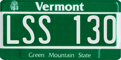 VT license plate LSS130