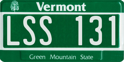 VT license plate LSS131