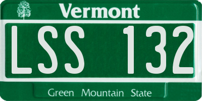 VT license plate LSS132