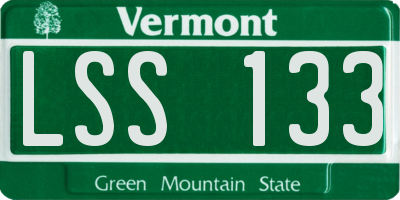 VT license plate LSS133