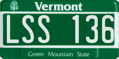 VT license plate LSS136