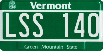 VT license plate LSS140