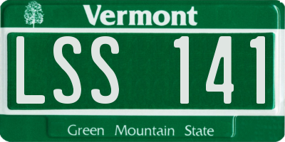 VT license plate LSS141