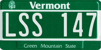 VT license plate LSS147
