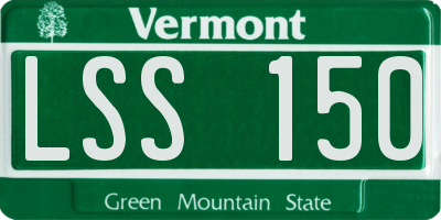 VT license plate LSS150
