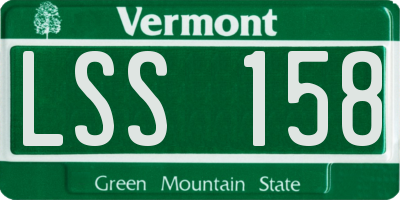 VT license plate LSS158