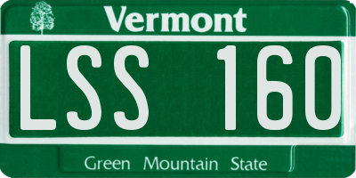 VT license plate LSS160