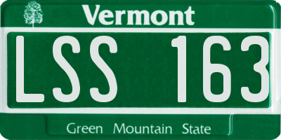VT license plate LSS163