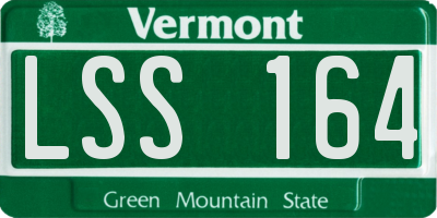 VT license plate LSS164