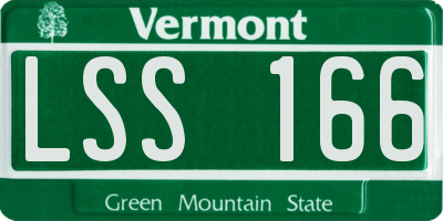 VT license plate LSS166
