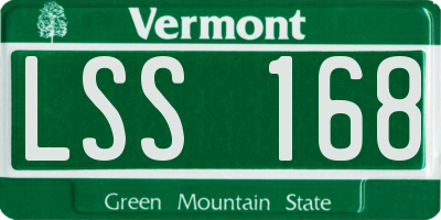 VT license plate LSS168