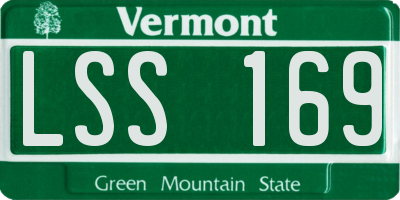 VT license plate LSS169