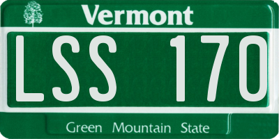 VT license plate LSS170