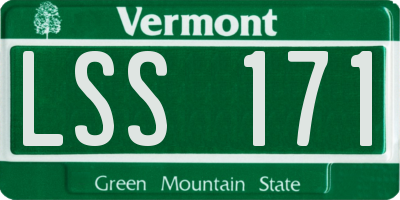 VT license plate LSS171