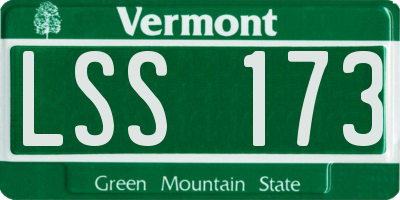 VT license plate LSS173