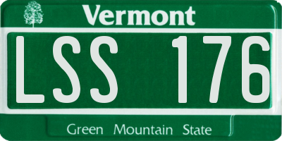 VT license plate LSS176