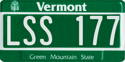 VT license plate LSS177