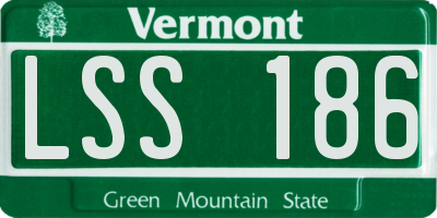 VT license plate LSS186