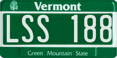 VT license plate LSS188