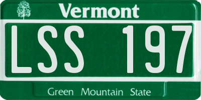 VT license plate LSS197