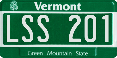 VT license plate LSS201