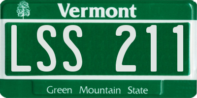 VT license plate LSS211