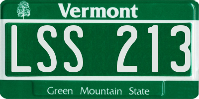 VT license plate LSS213