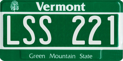 VT license plate LSS221