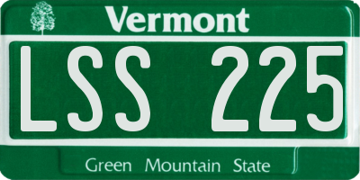 VT license plate LSS225