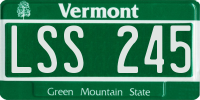 VT license plate LSS245