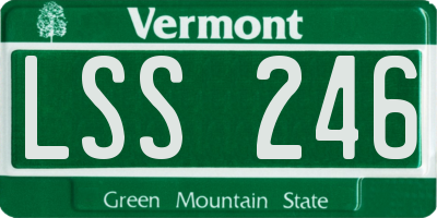 VT license plate LSS246