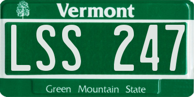 VT license plate LSS247