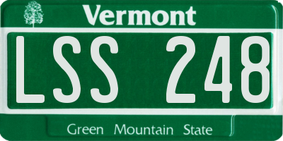 VT license plate LSS248
