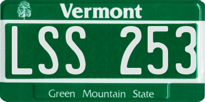 VT license plate LSS253