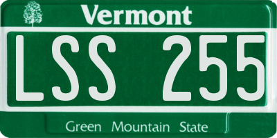 VT license plate LSS255