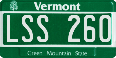 VT license plate LSS260