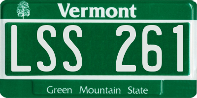 VT license plate LSS261