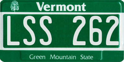 VT license plate LSS262