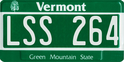 VT license plate LSS264