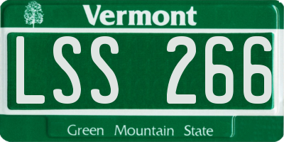 VT license plate LSS266