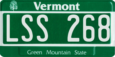 VT license plate LSS268